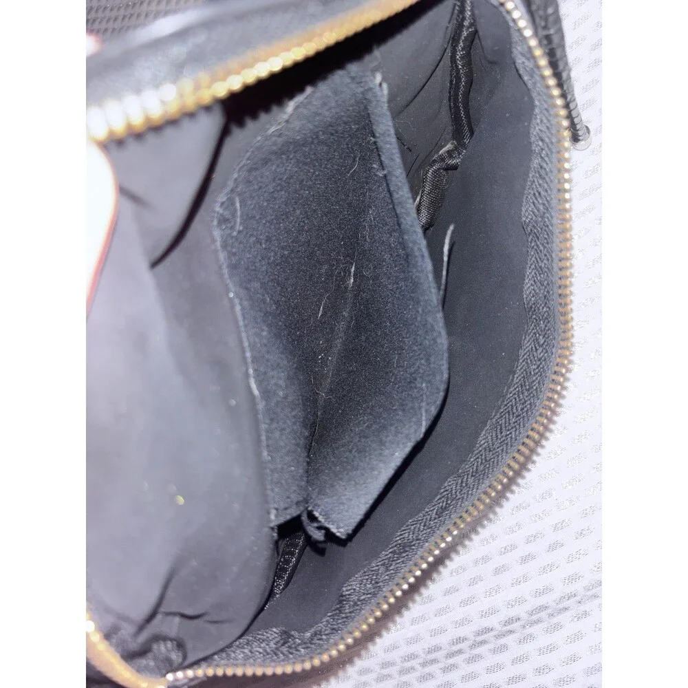 Women’s Unbranded Black Vegan Embossed Faux Leather Fanny Pack Waist Sling Bag